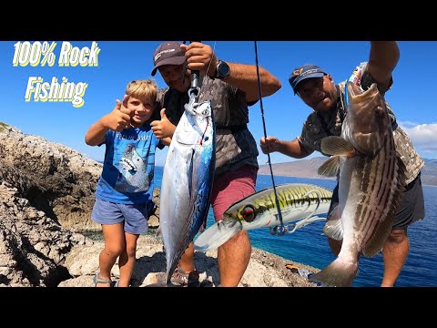 A bunch of nice fish on the rocks with Gravity Runner 55gr! Tips and Tricks!