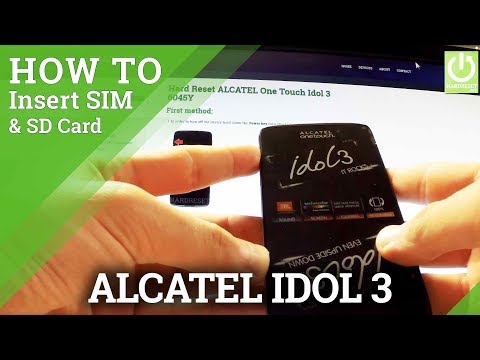 Inserting SIM and Micro SD Card  in ALCATEL One Touch Idol 3 6045Y - SIM & SD Tutorial