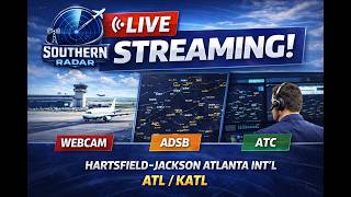 Atlanta Airport (KATL) Air Traffic | Runway Video Feed | Southern Radar
