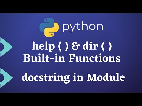 Help Dir Functions In Python Docstring In Module