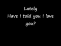 Lately- Tyrese(with lyrics)