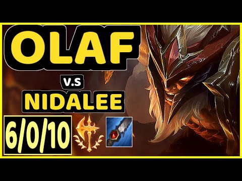 DJOKO (OLAF) vs NIDALEE - 6/0/10 KDA JUNGLE CHALLENGER GAMEPLAY - EUW