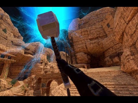 BLADE AND SORCERY VR - Using Thor Hammer Summon Lightning