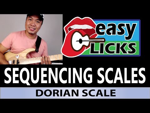 EASY LICKS #10 - SEQUENCING SCALES - DORIAN - GUITAR LICKS LESSON (2018)