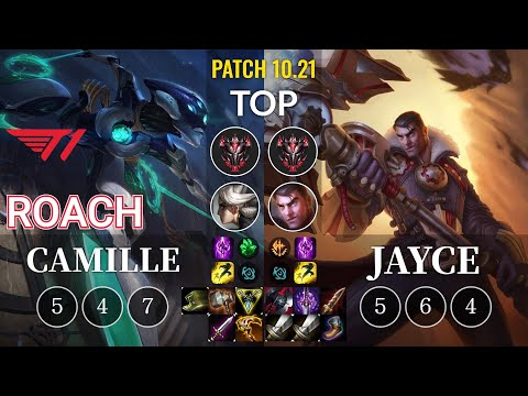 T1 Roach Camille vs Jayce Top - KR Patch 10.21