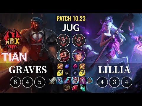 FPX Tian Graves vs Lillia Jungle - KR Patch 10.23