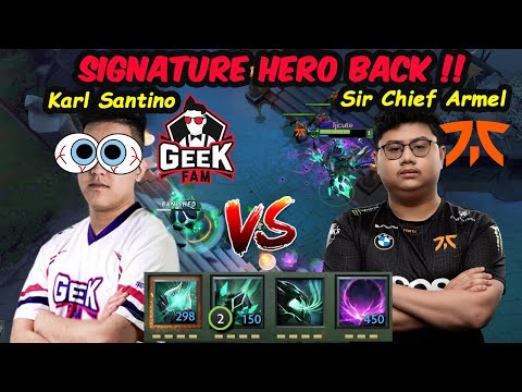 Armel vs Karl - Signature Hero Back !! Fnatic vs Geekfam MIDLANE BATTLE Dota 2