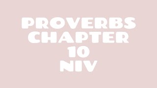 Proverbs 10 NIV | Read by a Black Woman | Spoken Word Style | Bible Noir