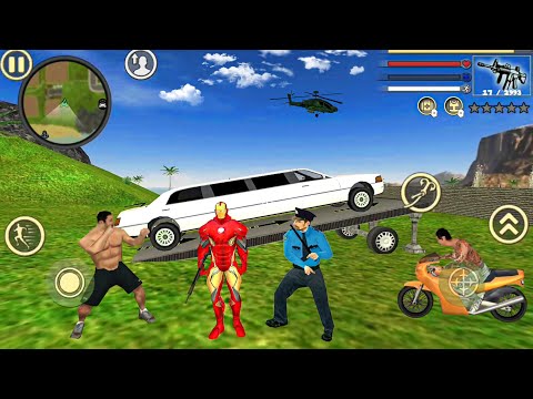 Iron Rope Hero Vice Town City Crime Simulator #48 - Android Gameplay