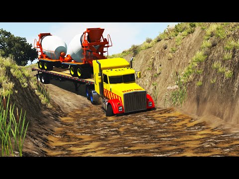 Cars vs Mud Pit #21 | BeamNG.DRIVE