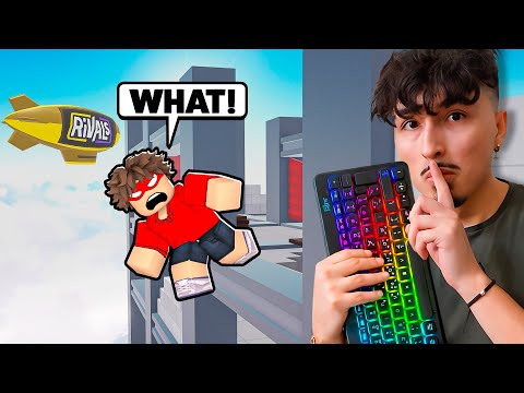 I Pranked KAYE with a WIRELESS KEYBOARD in Roblox Rivals!