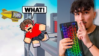 I Pranked KAYE with a WIRELESS KEYBOARD in Roblox Rivals!