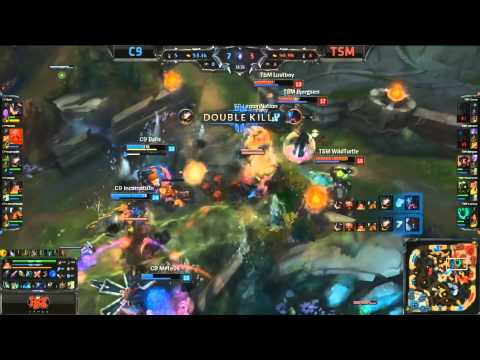 Incarnation Doublekill Teamfight  - C9 vs TSM