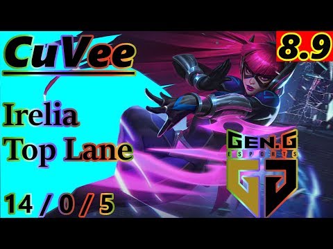 CuVee as Irelia Top Lane - S8 Patch 8.9 - Korean Challenger - Full Gameplay