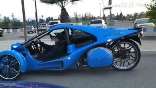 Crenshaw Takeover  Car burnout compilation T-rex motorcycle