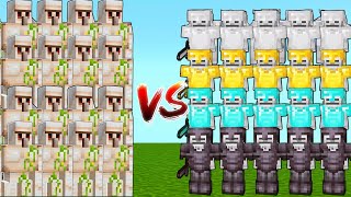 Iron Golem Army vs Every Skeleton With Armor | Minecraft Mob Battle