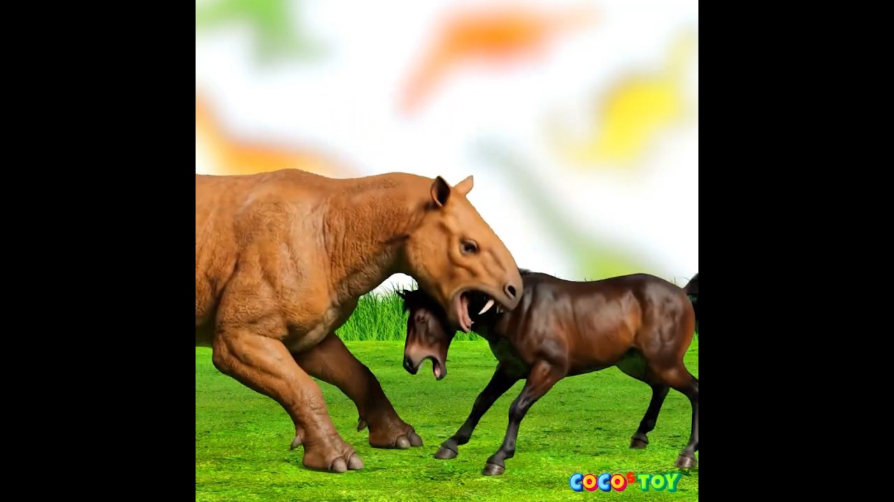 勝つのはどっちだ？新生代の動物 vs 現代の動物 #shorts ｜動物名、子供漫画｜CoCosToy