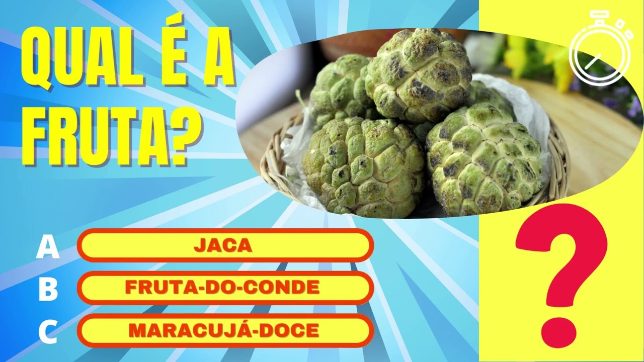 Qual é a Fruta? - QUIZ DE FRUTAS (#Quizculinário) Quiz divertido - Adivinhe a fruta (#quizdefruta)