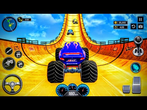 Monster Truck Mega Ramp Impossible Driver - 4x4 Ultimate Car Stunts GT Racing - Android GamePlay