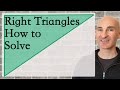 How to Solve Right Triangles Using Pythagorean Theorem and Trigonometry