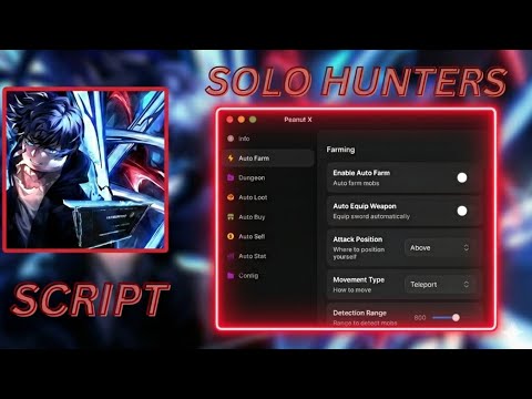 SOLO HUNTERS SCRIPT Roblox – Auto Farm | Kill Aura | Auto Collect Chest