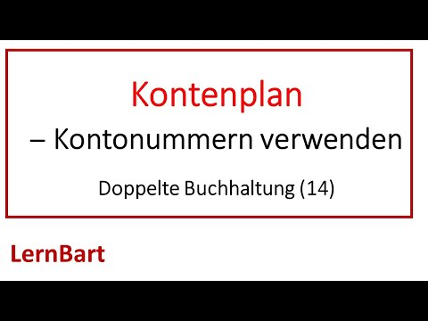 Der Kontenplan. Kontennummern verwenden  - Doppelte Buchhaltung (Teil 14)