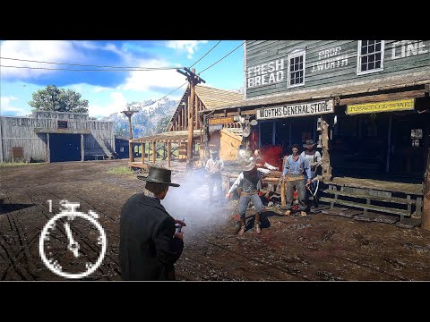 Arthur Morgan ending gun Fights in 1 Second