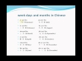 Mandarin Chinese-Lesson 25 (week days and ...