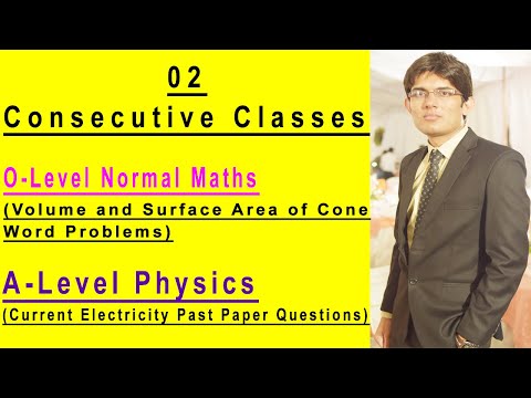 Volume and Surface Area of Cone || Word Problems || Current Electricity Past Paper Questions