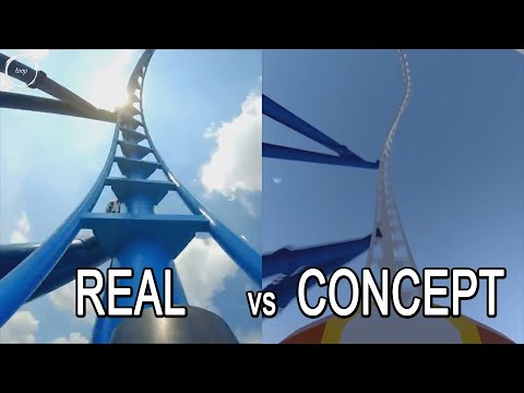 Abyssus at Energylandia | Real vs Concept POVs side-by-side