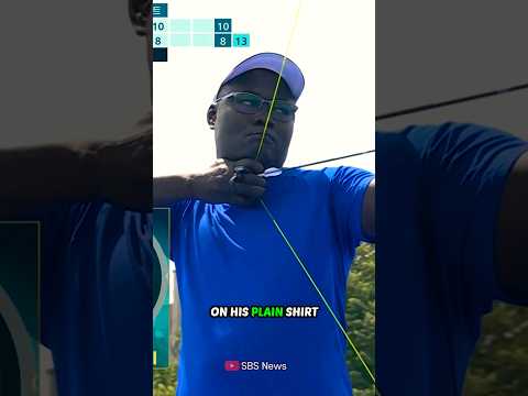 Archery player received applause despite only 1 point
