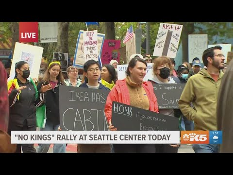 No Kings protest in Seattle: See protesters march through downtown
