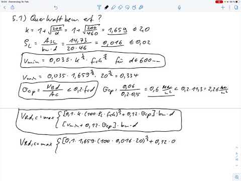 Aufg. 5 – Querkraftbemessung (Klausur WiSe 20/21)