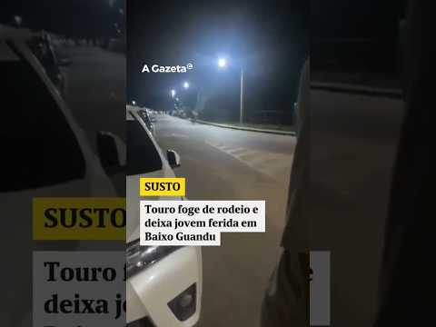 Touro foge de rodeio e deixa jovem ferida em Baixo Guandu #shorts #noticias