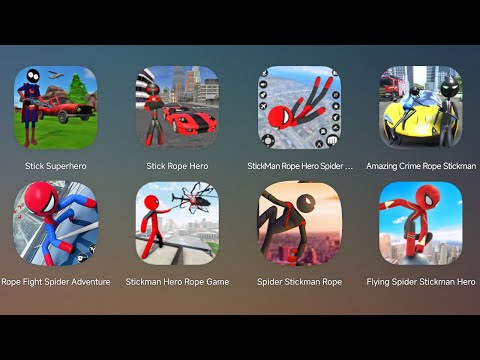 Stick Superhero,Stick Rope Hero,Amazing Crime Rope Stickman,Spider Stickman Rope,Rope Fight Spider