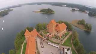 preview picture of video 'Trakai castle from above DJI Phantom 2 Vision +'