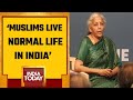 Watch FM Nirmala Sitharaman Defended The State Of Muslims In India Nirmala Sitharaman Speech