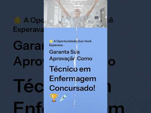 Técnico em Enfermagem Bora Ser Concursado – Marapoama   SP Me Espera