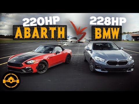 2021 BMW 228i xDrive vs. Abarth 124 Spider (220HP) | Roll Race & Review