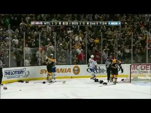 Goalie Scrap - Carey Price vs Tim Thomas - 2/09/11