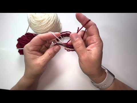 Knitting Stranded Colorwork with One Color in Each Hand