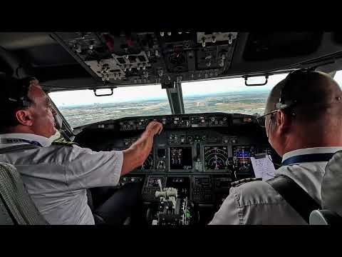WHAT DOES A PILOT SEES DURING CROSSWIND LANDING?? Boeing 737 800 Cockpit View