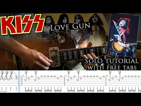 Kiss - Love Gun guitar solo lesson (with tablatures and backing tracks)