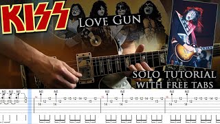 Kiss - Love Gun guitar solo lesson (with tablatures and backing tracks)