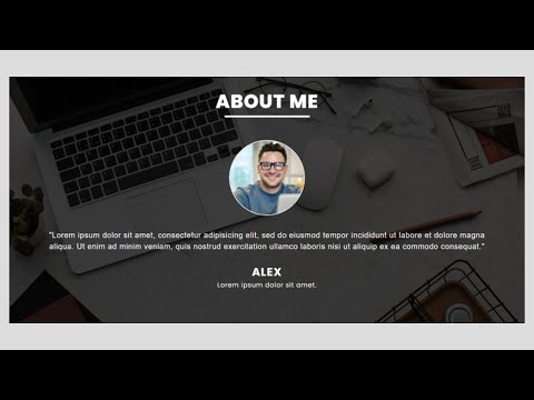 How To Create An About Me Page Using HTML & CSS
