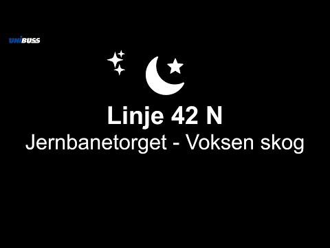 Linje 42N Jernbanetorget - Voksen skog