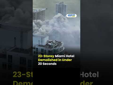 23-Storey Mandarin Oriental Miami Demolished in Seconds Massive Implosion in Miami