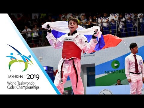Tashkent 2019 WT Cadet Champs. M -49kg Final TUBTIMDANG Banlung(THA) vs KOROLEV Kirill(RUS)