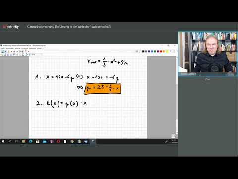 Klausurbesprechung Einführung Wirtschaftswissenschaft, Prof. Schmerer, Klausur März 2020