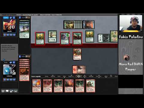 PAUPER GAMEPLAY MONO RED BURN VS UG ELVES (EN-USA)